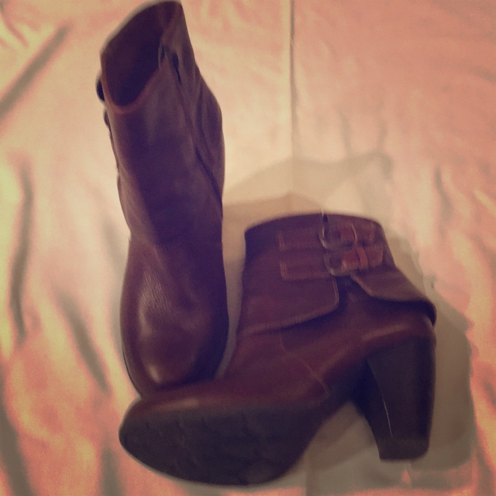 B.O.C. Dark Brown Leather Ankle Boot
